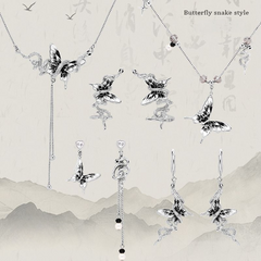 Butterfly and Snake Theme Silver Jewelry Series