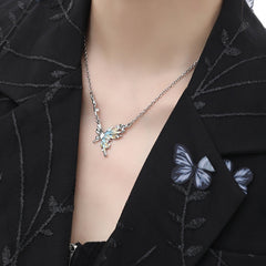 Orange and blue butterfly themed jewelry series