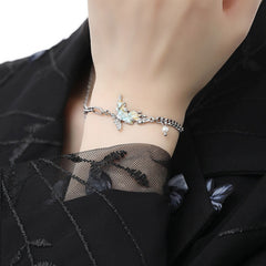 Orange and blue butterfly themed jewelry series