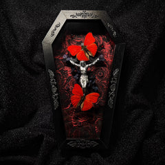 Blood - rimmed Glider Real Butterfly Frame: The Interweaving of Divinity and Mystery, Butterfly Taxidermy Specimen Decor&Collection Art