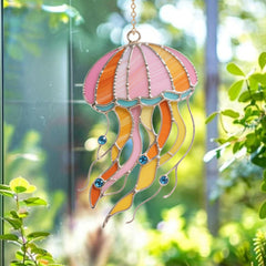 Handcrafted Ocean Stained Glass Suncatcher