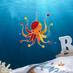 Handcrafted Ocean Stained Glass Suncatcher