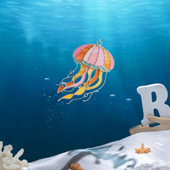 Handcrafted Ocean Stained Glass Suncatcher