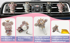 Crystal Crown Bear Car Airfresheners for Car and Home